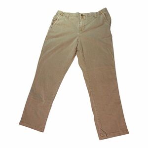 Old Navy Dark Tan Easy Chino Twill Elastic Waist Pants Size Large